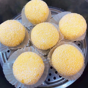 【西瓜兔_椰蓉咸蛋黄包】港式爆汁速冻半成品广东早餐包子流沙包