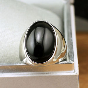 钛钢猫眼石戒指