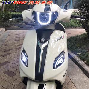 雅马哈巧格i改装大灯总成电喷巧格i125车灯led透镜氙气疝气天使眼