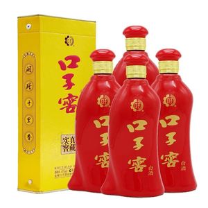 口子窖6年 41度450mL*4瓶装兼香型 口子窖六年 配礼袋无外箱