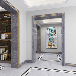 高档通体大理石门套线铝合金阳台垭口窗户门框包边平板窗台板线条