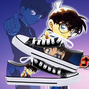 名侦探柯南低帮帆布鞋 怪盗基德 工藤新一动漫周边单鞋男女平底鞋