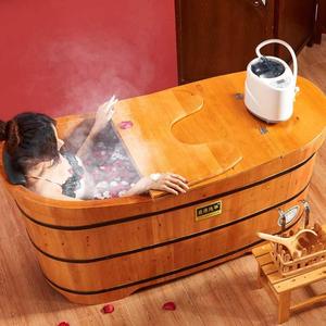 熏蒸桶木桶成人浴泡缸浴桶家用全身澡桶洗沐澡盆加大热人浴桶神