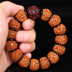 无齿金刚菩提佛珠手串男 招财w貔貅配饰饰品 民族风菩提子手链d11