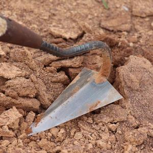 木柄翻地种菜松土农林农具园用锄头月牙v除钢全草工具