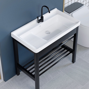 洗衣池拖把池一体服的水带搓板阳台手盆槽简易可移动租房小型家用