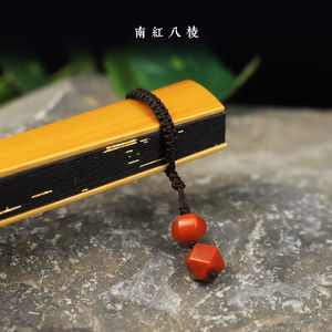 施贵妃通用折扇扇扣扇箍扇坠手工编织文玩折扇挂件南红玛瑙挂件礼