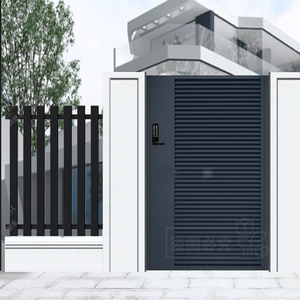 庭院小门铝合金半腰隔断门花园栏栅门户外子母门铝艺别墅电动大门