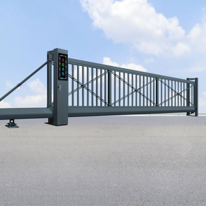 别墅庭院电动平移门铝合金围墙户外别墅铝艺新中式不锈钢悬浮大门