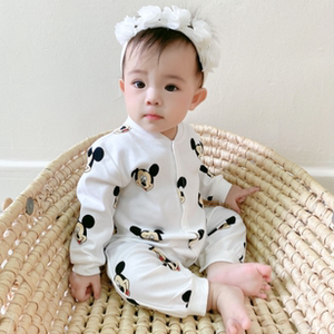 小豆丁婴幼童装婴幼儿三层保暖连体衣哈衣爬服