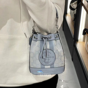 美国代购新款蔻驰女包mini水桶包dempsey女士抽绳单肩斜挎手提包