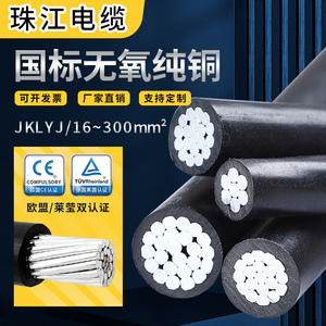JKLYJ珠江电缆jklgyj单芯铝芯架空绝缘导线户外低压高压电线 10kv