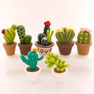 羊毛毡戳戳乐盆栽多肉摆件打发时间解g礼物手工diy材料包送男友