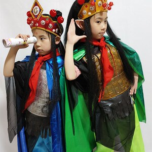 儿眼西游记千仙服饰土地公山神雷公电母l千里童神里耳演出服装