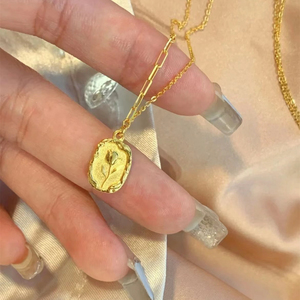 周大福 足金计价款郁金香复古浪漫黄金项链专柜正品克减75 eof100