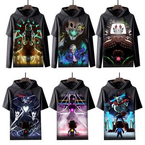 传说之下儿童装薄款加厚t恤服套装男童男孩牌中大童中童sans连帽