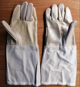 长电焊手套手臂白帆布手部皮革总长36厘米满100双优惠300双每大包