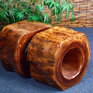 香樟木木墩子茶几花架镂空心木凳木桩底座树桩原木根雕坐凳子矮凳