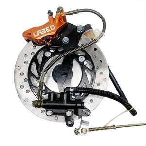 摩托车鼓刹改装液压后碟刹盘刹套件适用雅马哈上下泵卡钳整体安装