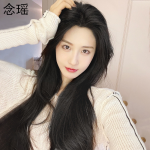 假发女长发隐形轻薄蕾丝网红自然减龄中分长直发真人发仿真全发套