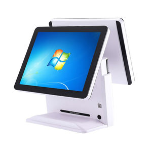 汉米触摸双屏收银机一体机超市便利店扫码收银系统奶茶餐饮扫码点