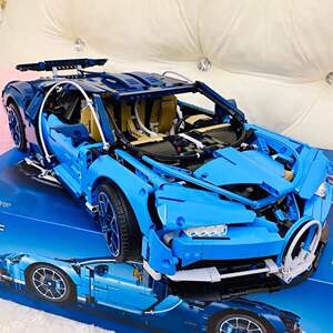 桔子积木将牌-1:8复刻版布加迪积木跑车模型成人高难度拼装模型