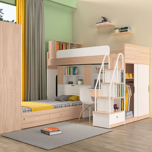 米林纳组合榻榻米儿童床成人上下铺高低床双层床床带书桌衣柜子母