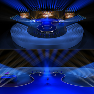 3d舞美设计舞台效果灯光设计企业晚会演唱会路演典礼t台3d效果图