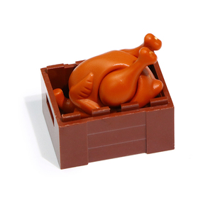 砖块馆moc套装 一箱烤鸡 兼容乐高小颗粒拼搭积木diy食物组合场景