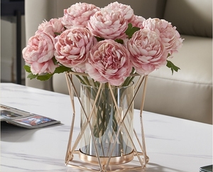 放客厅的干花花束仿真花高级轻奢加花瓶高级感假花餐桌上放的装饰