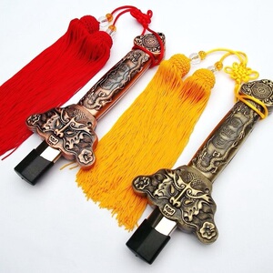 不锈钢武术道具太极剑伸缩剑套表演用男女晨练健身软带剑穗配件