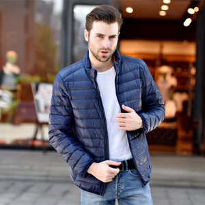 质u衣库旗舰店2019秋新正品超轻薄型男士羽绒服短款立领大码夹克