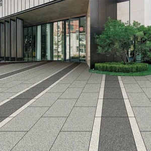 江西厂家芝麻白芝麻灰荔枝板花岗岩地砖 公园广场pc砖生态铺地石