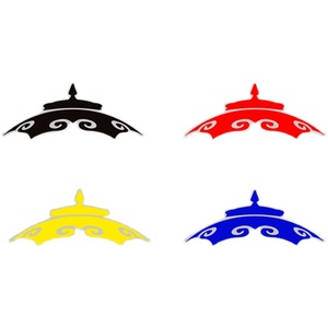 蒙古包顶即时贴花纹墙贴蒙古族元素布置装饰贴纸学校班y级蒙餐饭