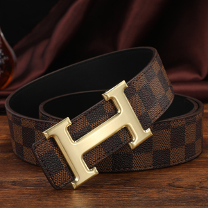 odybird奢侈品牌男士皮带真皮正品商务腰带平滑扣头层牛皮裤带潮