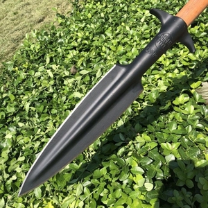 野猪矛头扎枪全钢一体户外狩猎叉祖鲁矛刀冷钢长矛红缨枪头霸王枪