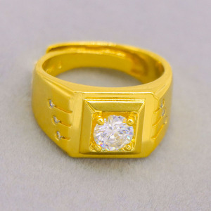 老凤祥和24k黄金戒指男钻石金999黄金男掉色可调节指环首饰