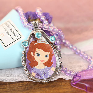 儿童项链小公主苏菲亚紫色符冰雪奇缘儿童项链吊坠女童生日饰品玩