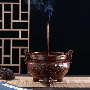 坟前墓地香炉祭祀祭奠祭祖用上坟祭祀炉户外插香家用陶瓷烧香上香