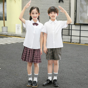 南方童星淘宝小学生校服夏季男生衬衫领带一年级班服女生短裙幼儿园