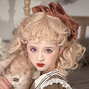 【现货】人偶养成lolita假发女砂金色卷发洋娃娃lo假发造型马布嘻