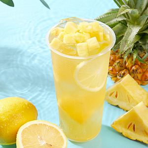 台湾永大凤梨汁冷冻鲜榨果汁满杯凤梨原汁非浓缩菠萝汁饮料奶茶店