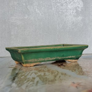 石湾花盆a长方盆旧老精致包邮岭碧裂石湾本土传统陶制上釉花盆