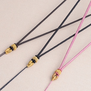 DIY手工编织金线菠萝结小圆绳项链挂坠绳男女款毛衣链颜色随机发
