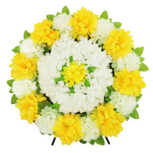 清明节花环祭祀拜祭祭奠白事扫墓用品仿真小花圈丧事上坟陵园花环tb