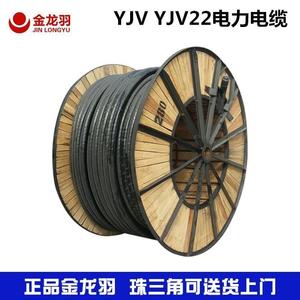 金龙羽铜芯YJV VV22铠装2 3 4芯*6 10 16 25 50平方国标电力电缆