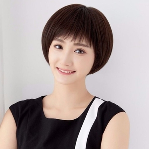 假发女短发bobo头齐碎刘海直发逼真自然发丝学生全头假发套妈妈款