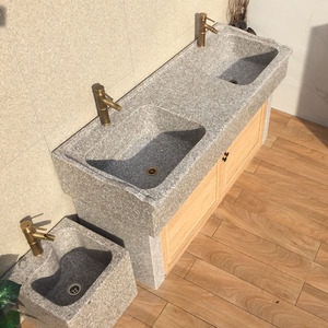001人付款淘宝大理石洗衣池整石带搓板石材阳台水槽别墅户外洗菜池