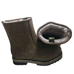 俄罗斯羊毛毡靴蒙古东北纯羊毛毡嘎达毡靴羊q毛男 女士户外新