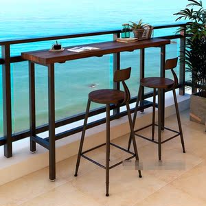 阳台吧台桌靠窗一体式吧台桌家用可折叠阳台吧台桌可折叠小吧台椅